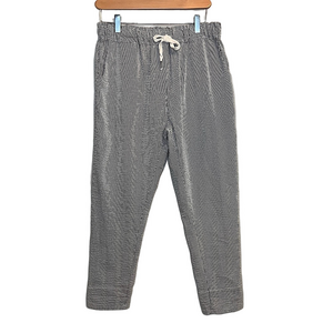 Lacomy Blue & White Striped Drawstring Pants Medium